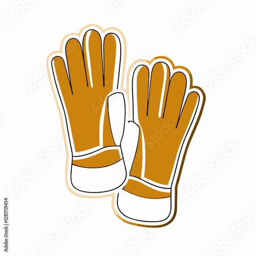 Gardening gloves on white background