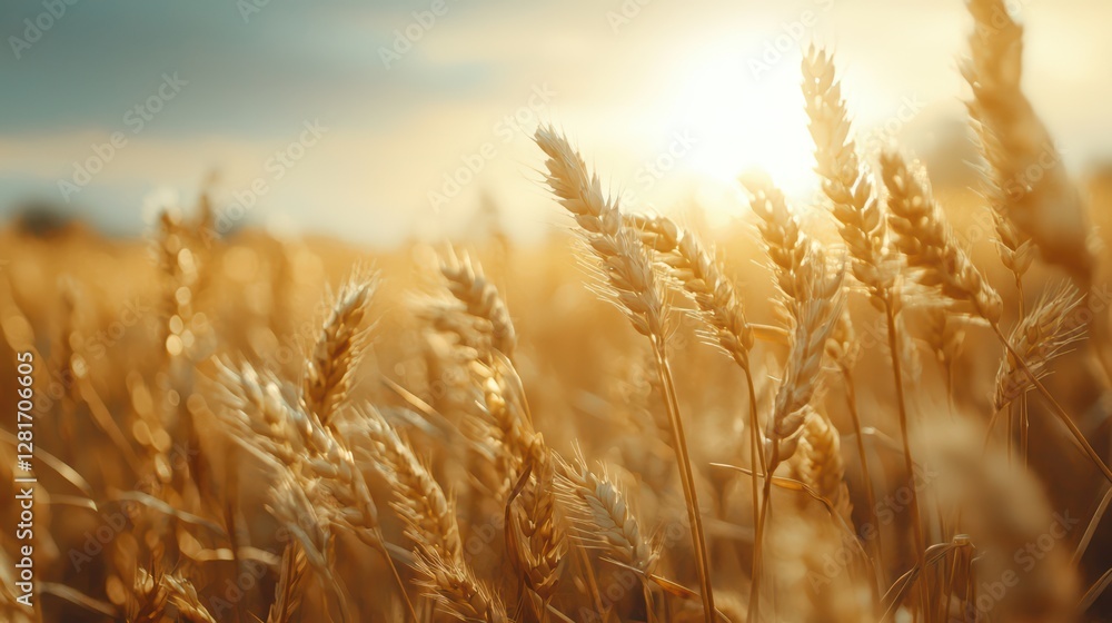 Fototapeta premium Bright Field of Wildflowers Blooming Under the Radiant Sunlight