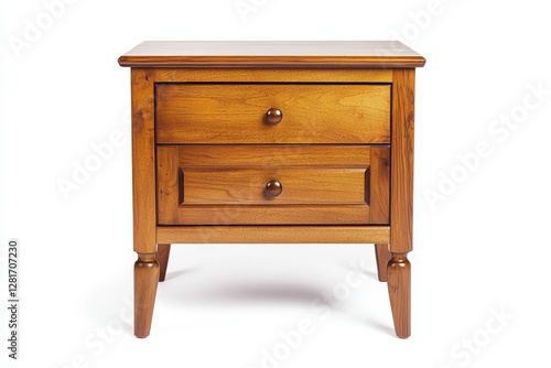 Wallpaper Mural Simple Wooden Nightstand With Two Drawers Designed for Bedroom Storage and Organization. Generative AI Torontodigital.ca
