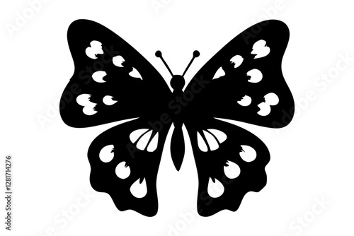 butterfly vector icon,  butterfly vector illustration, butterfly silhouette, Isolated on White Background