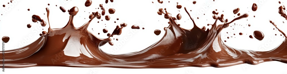 Chocolate Liquid Splashing in Air Chocolate Liquid Splashing in Air