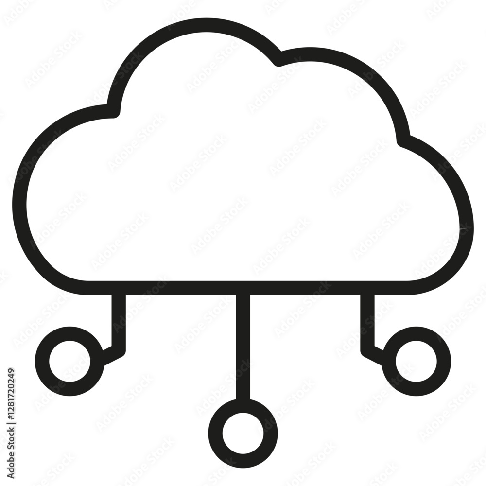 cloud computing vector icon cloud computing vector icon