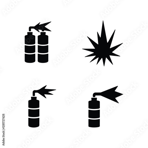 Explosive Dynamite Icon – Flat Vector Silhouette for Games & Websites 