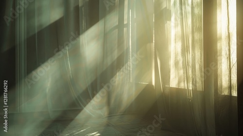 Light passing through translucent materials creating soft shadows