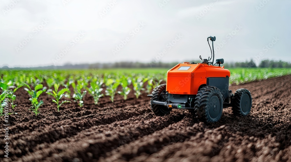 AI-driven robotic seed-planting system embedding smart sensors in soil, collecting real-time data on temperature, moisture, and fertility for optimized farming AI-driven robotic seed-planting system embedding smart sensors in soil, collecting real-time data on temperature, moisture, and fertility for optimized farming