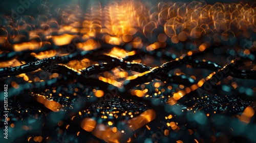 Light patterns on a metallic grid