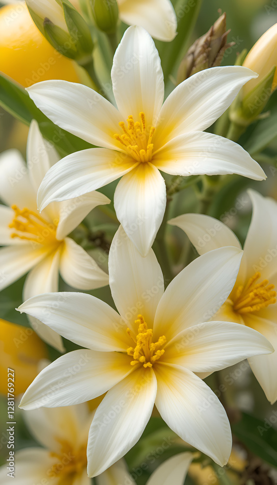 orange beautiful blossoming flowers background. Ai generated