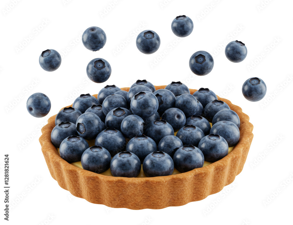 Blueberry tart dessert sugar baked pastry, bakery food, isolated transparent png Blueberry tart dessert sugar baked pastry, bakery food, isolated transparent png
