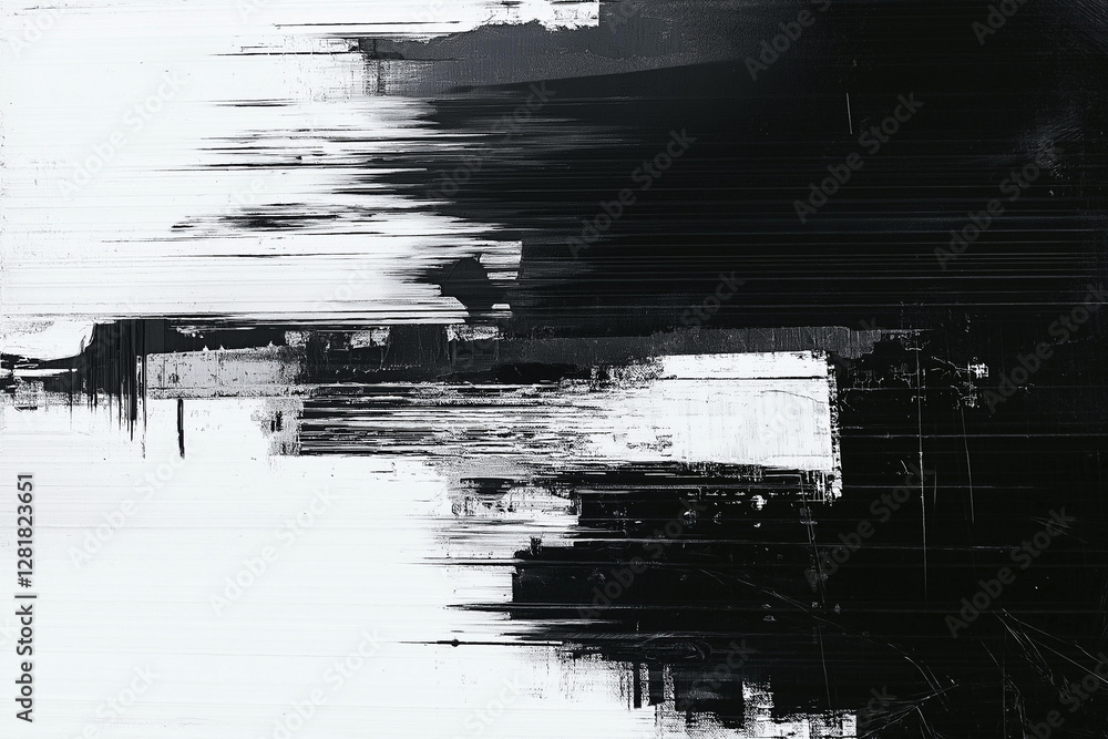 Abstract futuristic cyberpunk displacement map for 3d rendering. Random distorted black white broken glitch screen background. Digital as manual, lo-fi retro video noise overlay Abstract futuristic cyberpunk displacement map for 3d rendering. Random distorted black white broken glitch screen background. Digital as manual, lo-fi retro video noise overlay