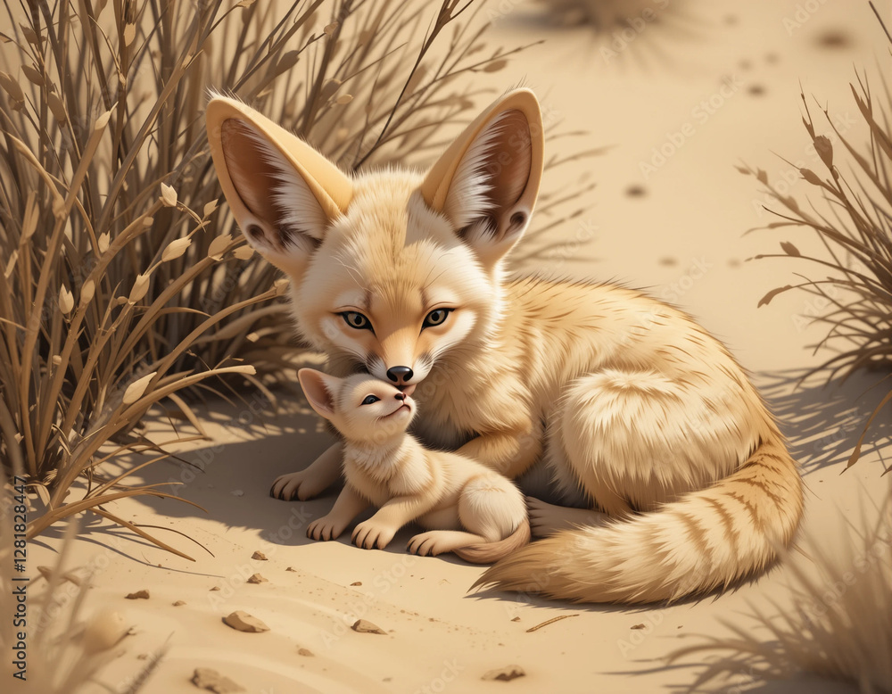 Obraz premium Desert Dweller: Fennec Fox