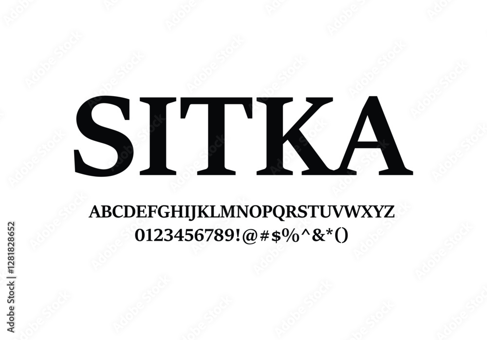 Stika font for logo and headline. Isolated Vector typeset Stika font for logo and headline. Isolated Vector typeset