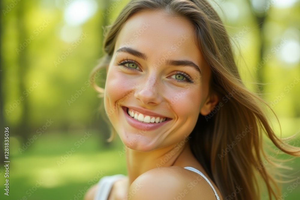 Portrait of a beautiful girl. Smiling and posing on the escalator Portrait of a beautiful girl. Smiling and posing on the escalator