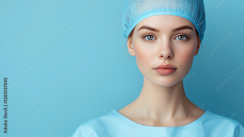 Medical Professional in Light Blue Scrubs Medical Professional in Light Blue Scrubs