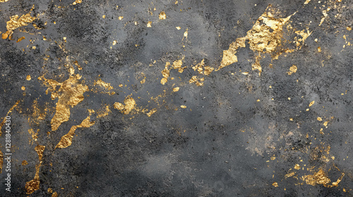 Luxurious concrete texture with gold flakes for elegant design backgrounds