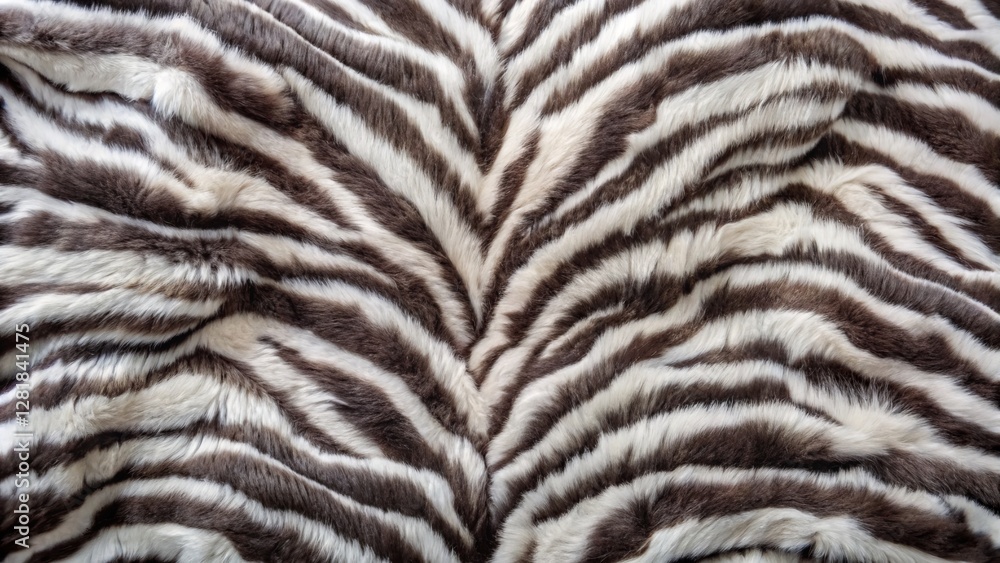 Zebra Faux Fur Texture Close-up, Soft Focus, Abstract Stripes, Animal Print Faux Fur, Zebra Print Zebra Faux Fur Texture Close-up, Soft Focus, Abstract Stripes, Animal Print Faux Fur, Zebra Print