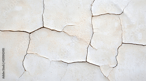 Realistic aged concrete with cracks