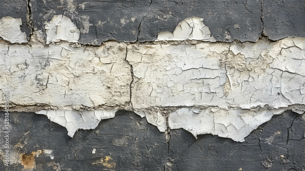 Rustic texture of dark brick wall with chipped white stucco for background design Rustic texture of dark brick wall with chipped white stucco for background design
