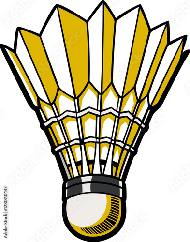 green yellow and Gray badminton shuttles hand drawn vector image transparent 
