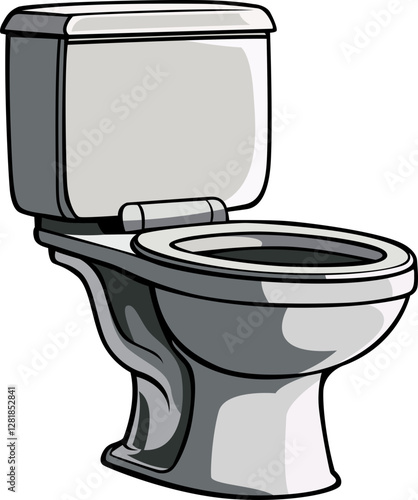 modern looking blue and white toilet seats potty image hand drawn image PNG transparent background