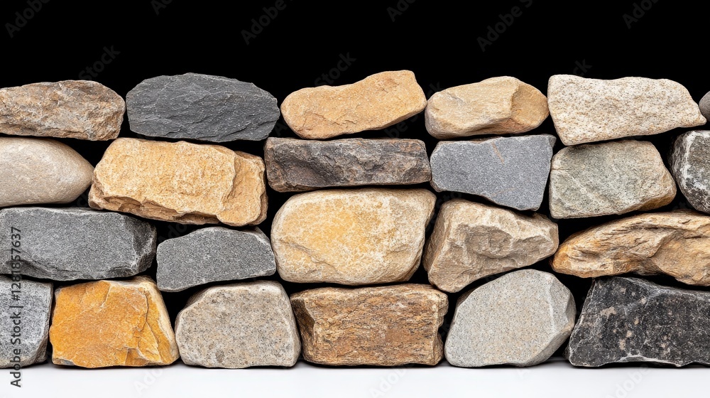 Natural Stone Texture with Variety of Shapes and Colors on Black Natural Stone Texture with Variety of Shapes and Colors on Black