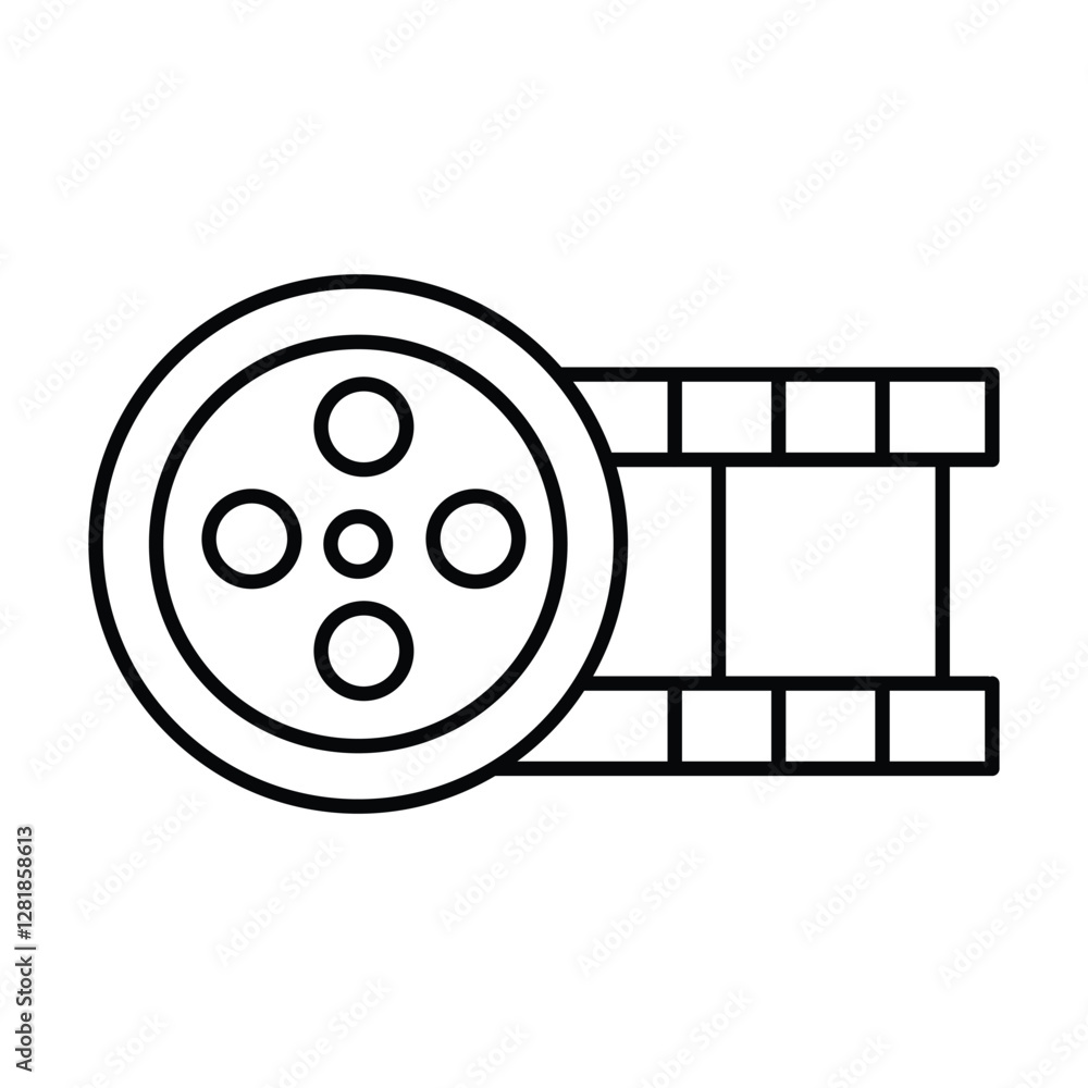 Film Reel thinline icon, vector, pixel perfect, illustrator file
Film Reel thinline icon, vector, pixel perfect, illustrator file
