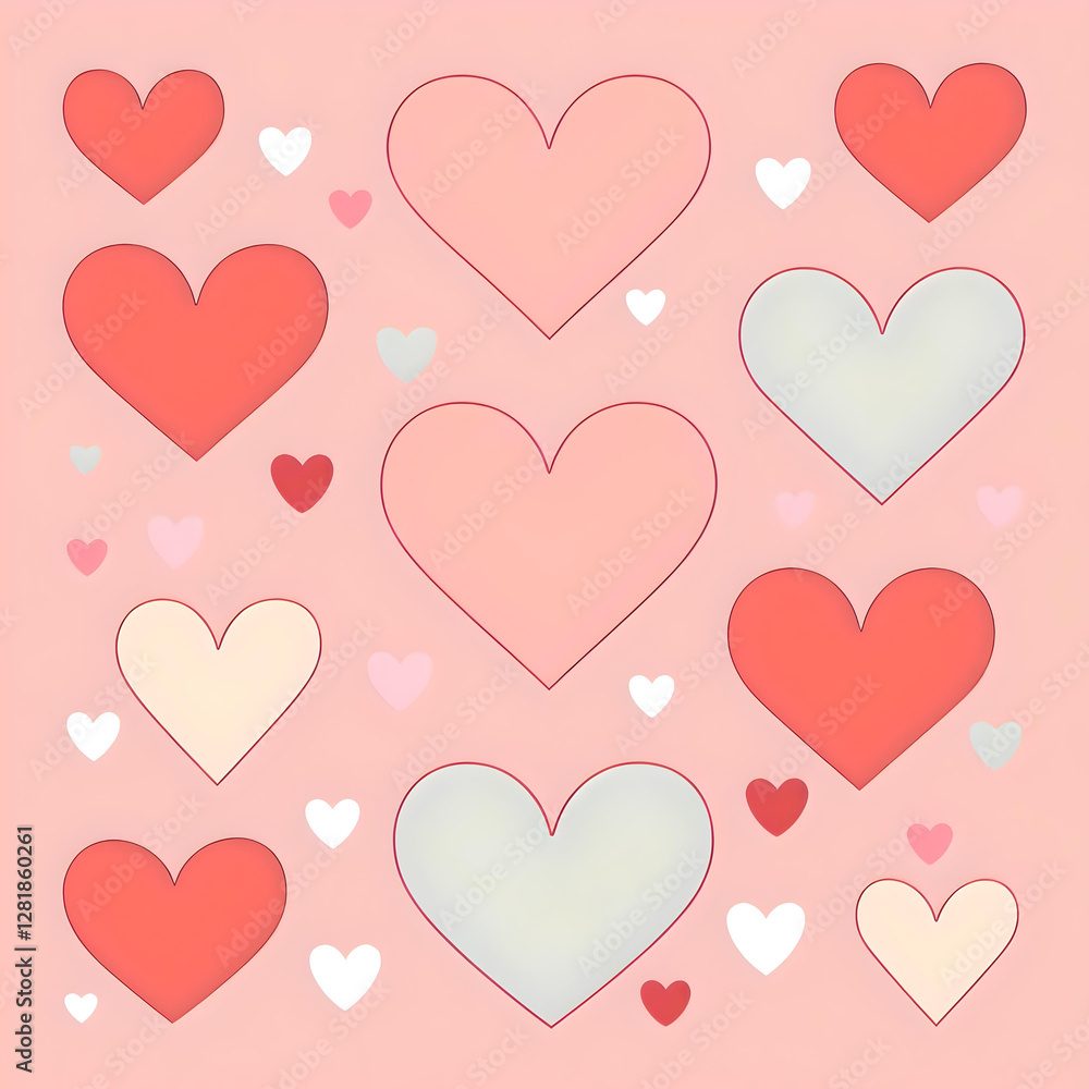 cute heart pattern of background cute heart pattern of background