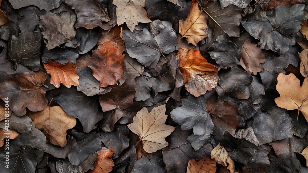 Autumnal Leaf Carpet: A Symphony of Brown and Black Hues Autumnal Leaf Carpet: A Symphony of Brown and Black Hues