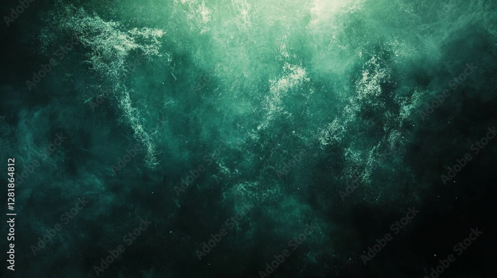 Obraz premium Abstract green chalkboard texture with soft chalk dust effect for creative background design