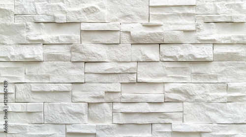 Rustic grey brick wall with worn white stucco for architectural design