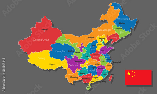 Vector map of China