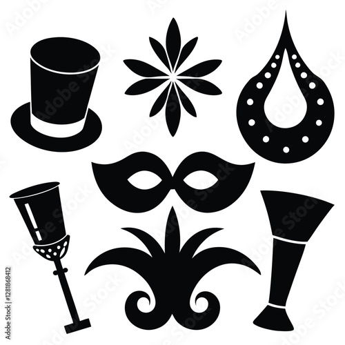 Beautiful Female Mask vector icon art illustration, mask icon vector art, modern and stylish mask.