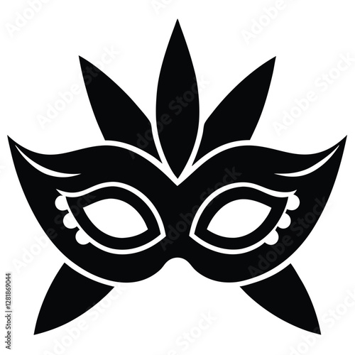 Beautiful Female Mask vector icon art illustration, mask icon vector art, modern and stylish mask.