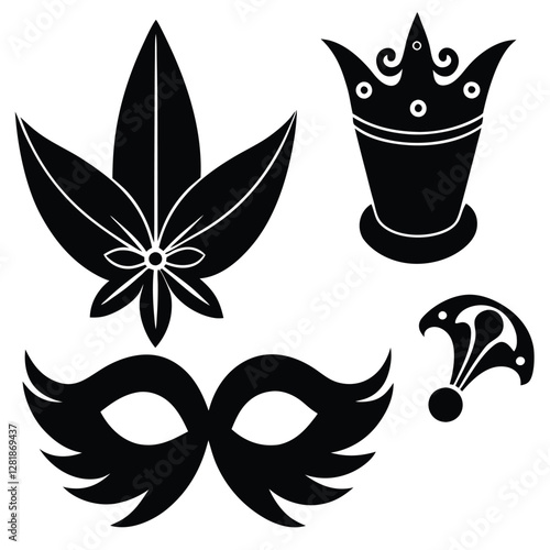Beautiful Female Mask vector icon art illustration, mask icon vector art, modern and stylish mask.