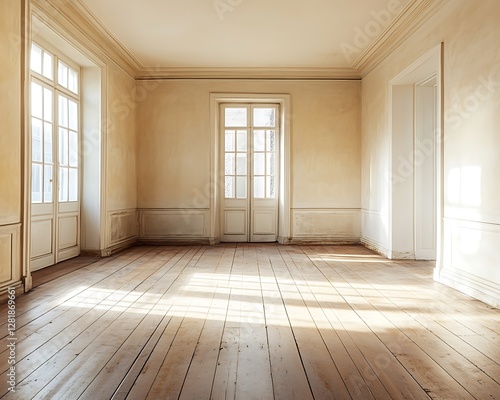 Empty Elegant Room Sunlight Interior (1) photo