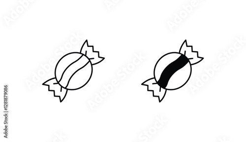 Candy icon design with white background stock illustration
