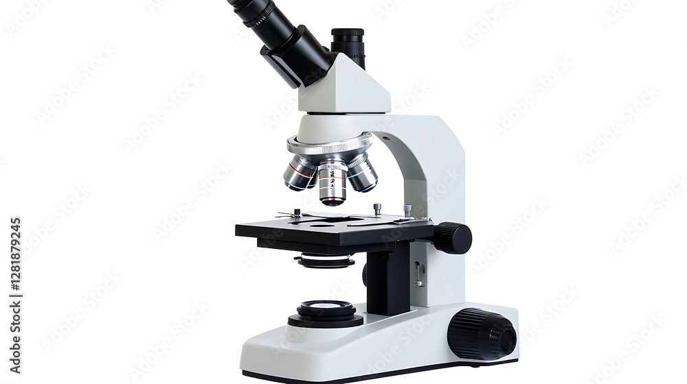 High-Resolution Microscope Image: A Detailed Look at a Modern Compound Microscope High-Resolution Microscope Image: A Detailed Look at a Modern Compound Microscope