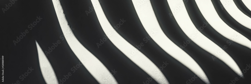 Abstract shadow patterns on irregular ribbed wall for modern design inspiration Abstract shadow patterns on irregular ribbed wall for modern design inspiration