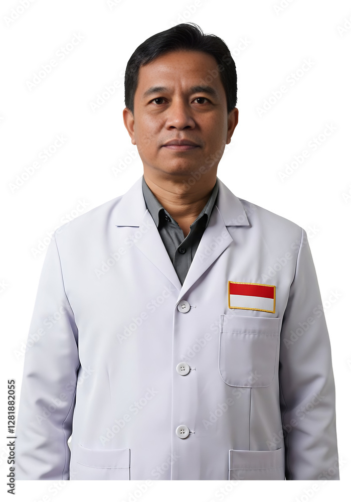 Indonesian Doctor Professional Portrait in Lab Coat Indonesian Doctor Professional Portrait in Lab Coat