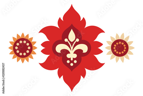 Unique Mughal and Kalamkari Patterns - Vector Art Illustration Design