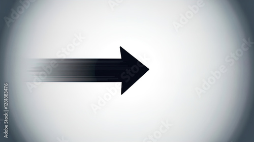 Obraz na płótnie Black arrow pointing to the side. Arrow shape element isolated on white background, vector illustration w salonie