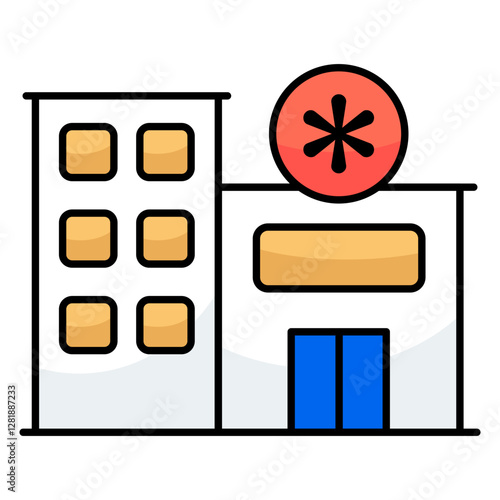 Modern design icon of hospital building