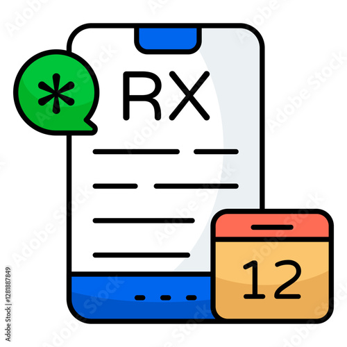 Trendy design icon of mobile prescription