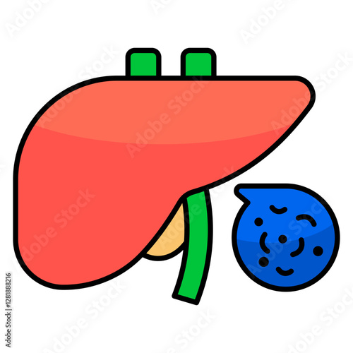 Perfect design icon of liver