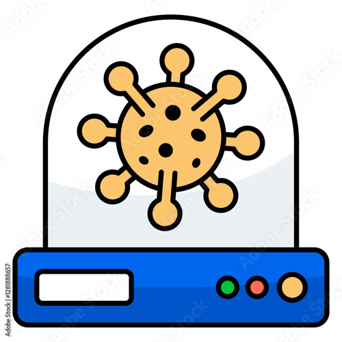 Flat design icon of COVID-19