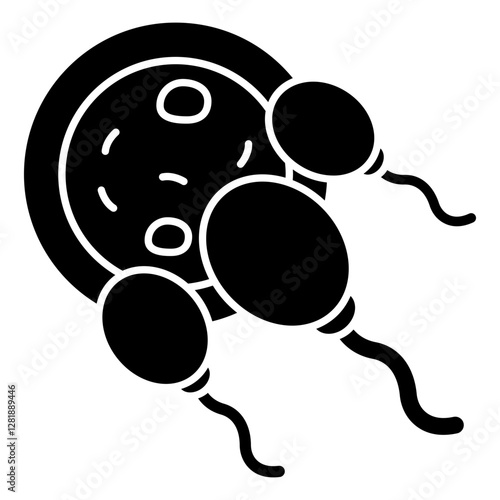 Flat design icon of insemination
