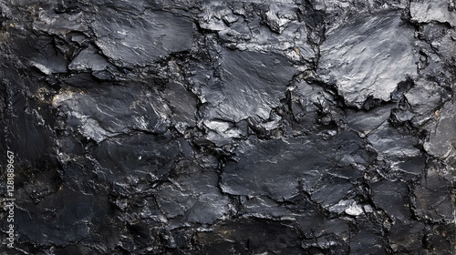 Dark textured slate stone surface for backgrounds and designs photo