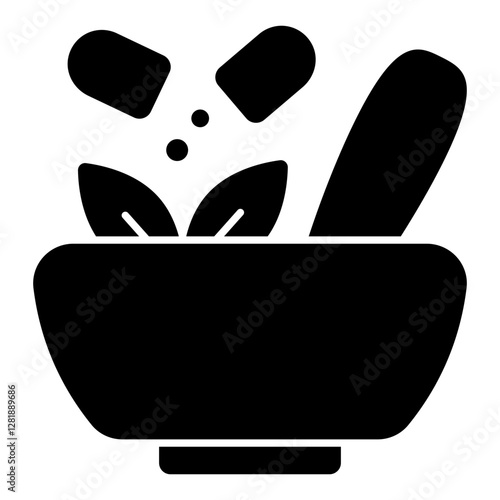 Modern design icon of pestle mortar