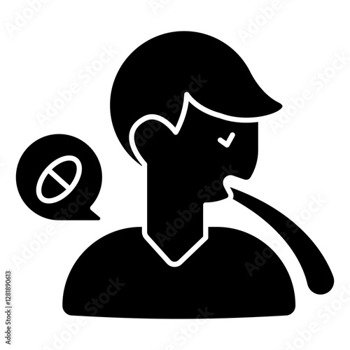Perfect design icon of vomiting