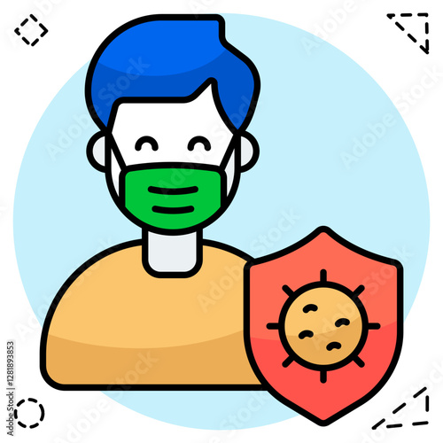 Modern design icon of face mask
