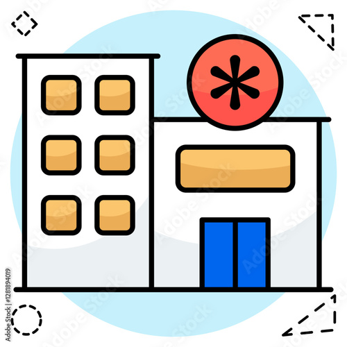 Modern design icon of hospital building